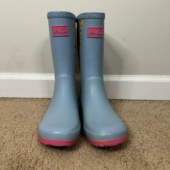 Joules Giraffe Light Blue Rain Boot size US 4 - Picture 3 of 14